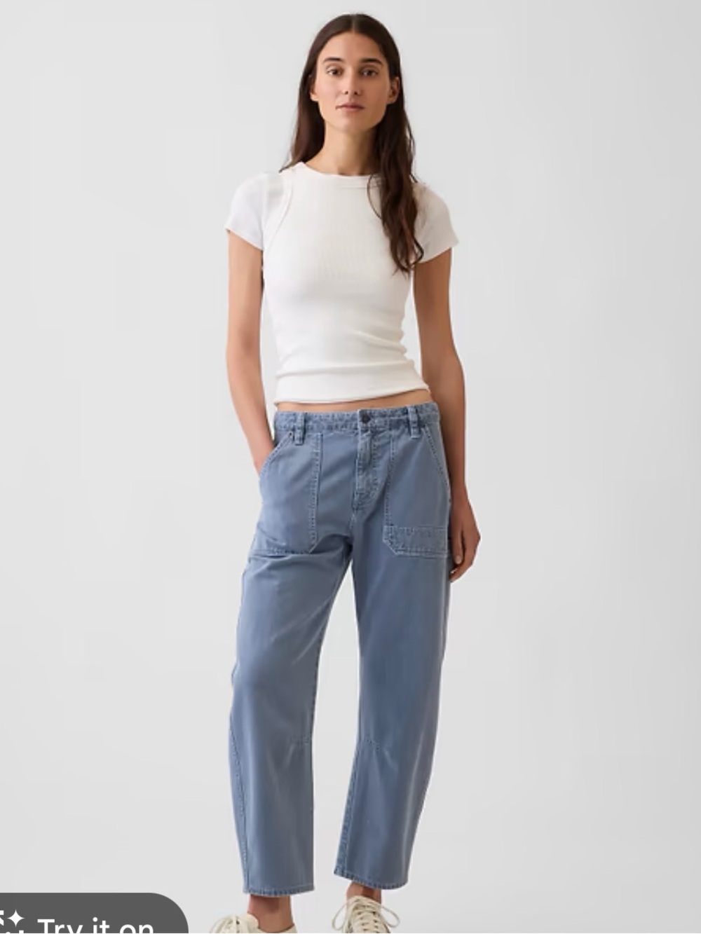 LOFT Women’s Cropped Trouser in Dusty Blue
